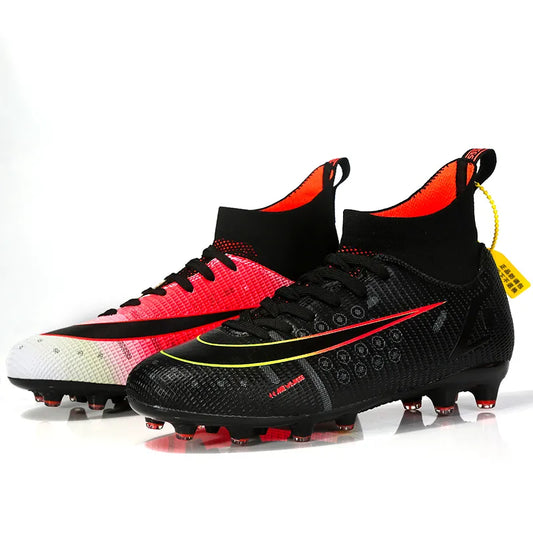 New Football Boots Men Soccer Shoes TF\FG Outsole Two Tone Outdoor Lawn Training Sneakers Kids Futsal Footwear Size EU32-45